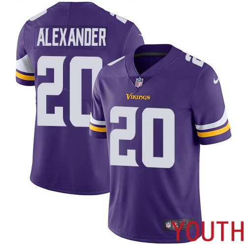 Minnesota Vikings #20 Limited Mackensie Alexander Purple Nike NFL Home Youth Jersey Vapor Untouchable->youth nfl jersey->Youth Jersey